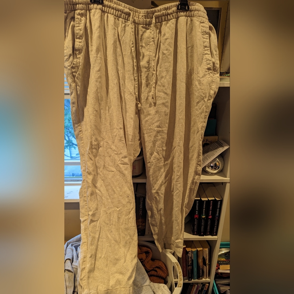 Old Navy linen pants khaki